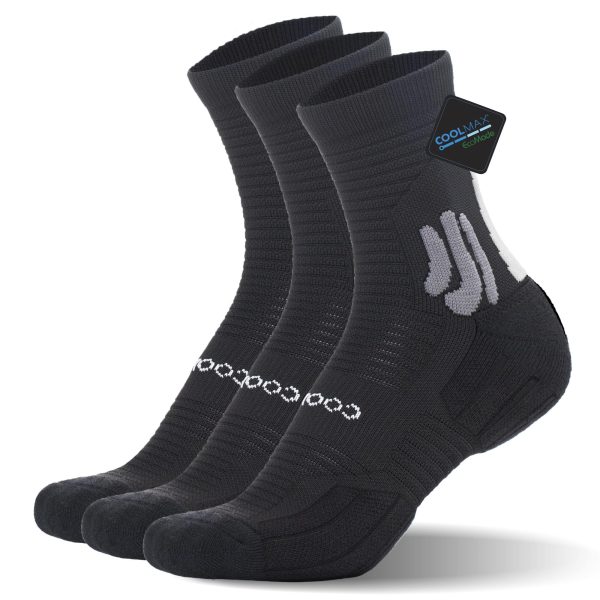 Talla: 43-47 - BRISIRA Calcetines Deportivos de Compresión de Bambú Viscosa - 3 Pares para Hombre, Antiampollas y Transpirables para Senderismo, Trekking, Running y Trail Embalaje Deteriorado Hot on Sale