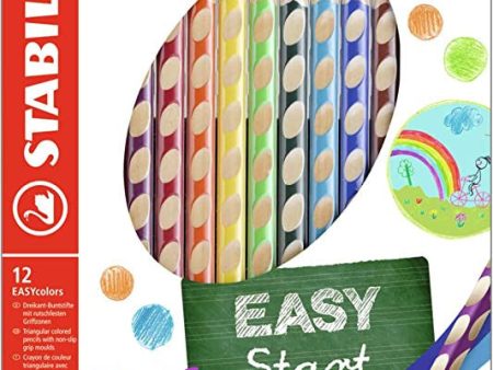 (Falta 1 Lápiz, Incluye 11) - Lápiz de color ergonómico STABILO EASYcolors START - Modelo para DIESTROS Embalaje Deteriorado For Discount