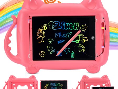 BlueSwan Pizarra Digital LCD de 12 Pulgadas con Marco Desmontable y Asa, Tableta de Escritura Electrónica para Niños, Rosa Supply