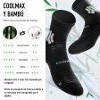 Talla: 43-47 - BRISIRA Calcetines Deportivos de Compresión de Bambú Viscosa - 3 Pares para Hombre, Antiampollas y Transpirables para Senderismo, Trekking, Running y Trail Embalaje Deteriorado Hot on Sale