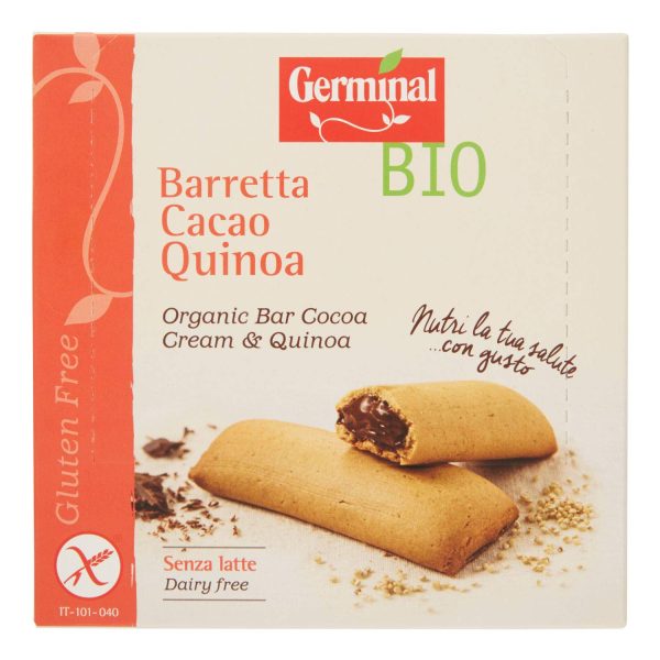 Barrita de Quínoa Rellena de Crema de Cacao sin Gluten Bio Germinal, 180g Embalaje Deteriorado (Cad: 08 02 2025) Discount