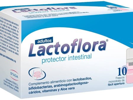 (Falta 1 frasco, Incluye 9) - Lactoflora Probiótico Protector Intestinal para Adultos frascos monodosis de fácil apertura Embalaje Deteriorado (Cad: 30 09 2025) on Sale